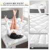 Extra Thick Fitted Mattress Topper - Full XL Size for College Dorm | Soft & Cooling Pillow Top Mattress Pad & Protector | Bed Topper for Back Pain, Straps Stretch 6" to 22" Deep view 4