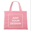 Aboutwome Your Own Design Women Custom Tote Bag for Shopping Canvas Bags (Pink) view 1