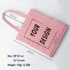 Aboutwome Your Own Design Women Custom Tote Bag for Shopping Canvas Bags (Pink) view 3