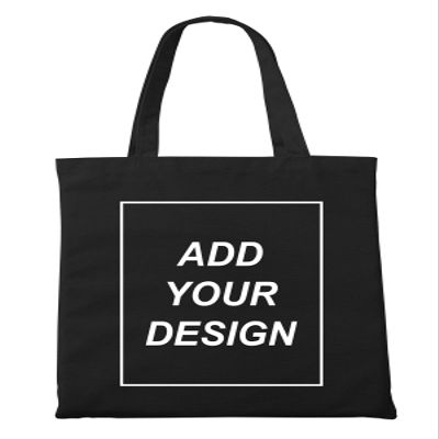 Aboutwome Your Own Design Women Custom Tote Bag for Shopping Canvas Bags (Black)