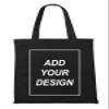 Aboutwome Your Own Design Women Custom Tote Bag for Shopping Canvas Bags (Black) view 1