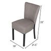 Koreyosh Classic Dining Chair Set of 4,Modern Style Family Leisure Chair with Stainless Steel Legs,PU Leather High Back Side Chair,Grey view 3