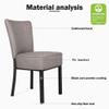 Koreyosh Classic Dining Chair Set of 4,Modern Style Family Leisure Chair with Stainless Steel Legs,PU Leather High Back Side Chair,Grey view 4
