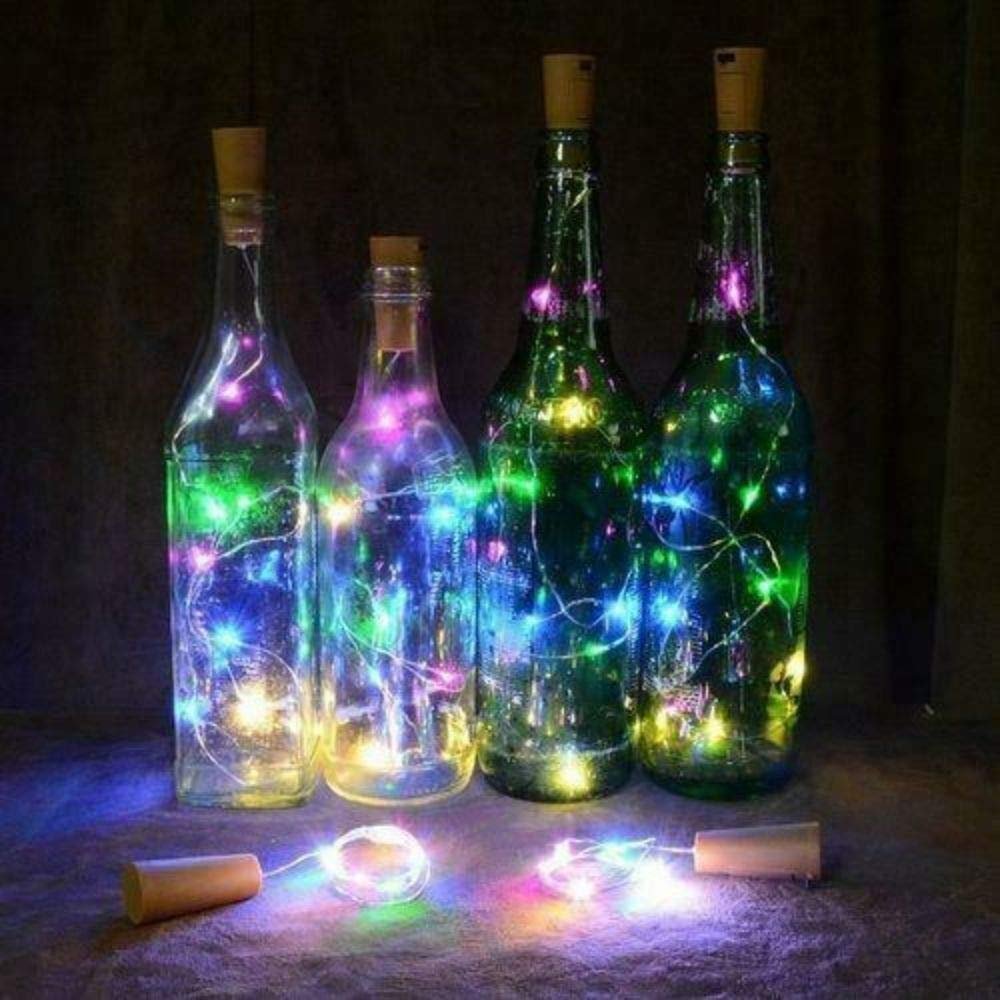 2m 20 LED Mini Bottle Stopper Lamp String Fairy Light Colorful Light Bar Decor