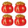 6pcs Treasure Bowl Bank Money Saving Pot Lucky Money Golden Tone Auspicious Home Office Decor Ornament Housewarming L view 1