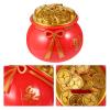 6pcs Treasure Bowl Bank Money Saving Pot Lucky Money Golden Tone Auspicious Home Office Decor Ornament Housewarming L view 2