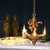 Indian Shelf Handmade Ganesha Religious Pital Diya for Ceremonies God Idols Deepak Awards Pooja Brass Oil Lamps (Size: 15cm) BOL-306 view 1