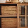 N/H Storage Basket with HandlesHandwoven Rattan Home Storage Bins BasketsDesktop Debris Basketfor Decoration, Picnic and Groceries Storage view 3