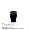 DUO ER 1pc Solid Black Knob Brass Knob Drawer Knobs Pulls Cupboard Handles Dresser Pull Cabinet Handle Pull Gold Circle Modern Style (Color : Black Gold L) view 4