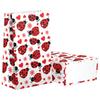 Ladybug Goodie Bags-24 Pcs Ladybug Party Favors Candy Bags with Stickers, Ladybug Goody Gift Treat Bags Ladybug Themed Birthday Party Supplies view 3