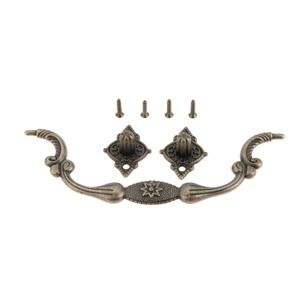 DUO ER Antique Furniture Handles Box Suitcase Holder Cabinet Knobs and Handles Drawer Kitchen Pull Cupboard Handle Furniture Fittings (Color : Hole spacing 128mm)