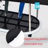 Umbrella Racks WXYZ Household Hotel Umbrella Stand, Stainless Steel Umbrella Box with 6 Holes and 4 Hooks, Detachable Assembly Umbrella Drain Stand 30.5x28x53cm view 4