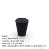 DUO ER 1pc Solid Black Knob Brass Knob Drawer Knobs Pulls Cupboard Handles Dresser Pull Cabinet Handle Pull Gold Circle Modern Style (Color : Plain Black S) view 2
