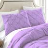 International Sheets Luxury 800 Thread Count 100% Egyptian Cotton 7 Piece Pinch Pleat Pintuck Bedding Comforter Set (TwinXL, Lilac) view 2