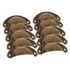 DUO ER 10pcs Mini Bronze Metal Handles 80x35mm Box Pulls Drawer Knobs Shell Cabinet Handle Antique Brass Furniture Handle view 1