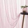 Christmas Baby Pink Sheer Pink Voile Curtains Short Translucent Solid Color 45 Inch Length Rod Pocket Baby Pink Sheers 45 Inches Long For Small Windows Bedroom Living Room Kitchen 2 Panels 52x45 view 2