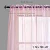 Christmas Baby Pink Sheer Pink Voile Curtains Short Translucent Solid Color 45 Inch Length Rod Pocket Baby Pink Sheers 45 Inches Long For Small Windows Bedroom Living Room Kitchen 2 Panels 52x45 view 4