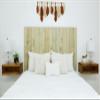 Barn Walls Solid Wood Full Size Headboard, Sage Green Finish with Smooth Natural Wood Grain Variation, Handcrafted Head Board Wall-Mounted Panels, Rustic Modern Bedroom, Built to Last view 3