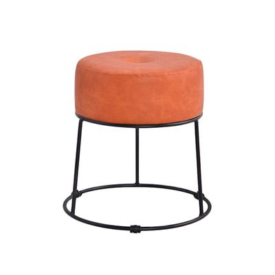 HOMEH Metal Ergonomics Change Shoes Pouffe Stool for Kitchen Garden Bathroom Bedroom (Color : Orange, Size : 3038cm)