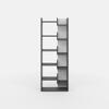 Ada Home Decor Bonaparte Modern Anthracite & White Bookcase 64.17'' H x 23.82'' W x 8.66'' D/Shelving Unit/Bookshelf view 3