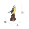 Hi-Line Gift Ltd. Motion Activated Singing Bird TIT ON Stump, Blue; Green view 3
