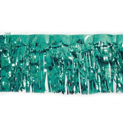 15" x 10' Teal Green Solid Christmas Fringe Party Streamer