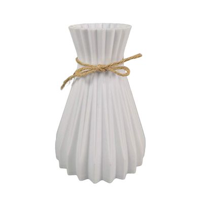 wpOP59NE Vases Decorative Cup Vase Plastic Vase Dried Flower Basket Holder Craft DIY Home Office Party Decoration Vase Home Decoration White
