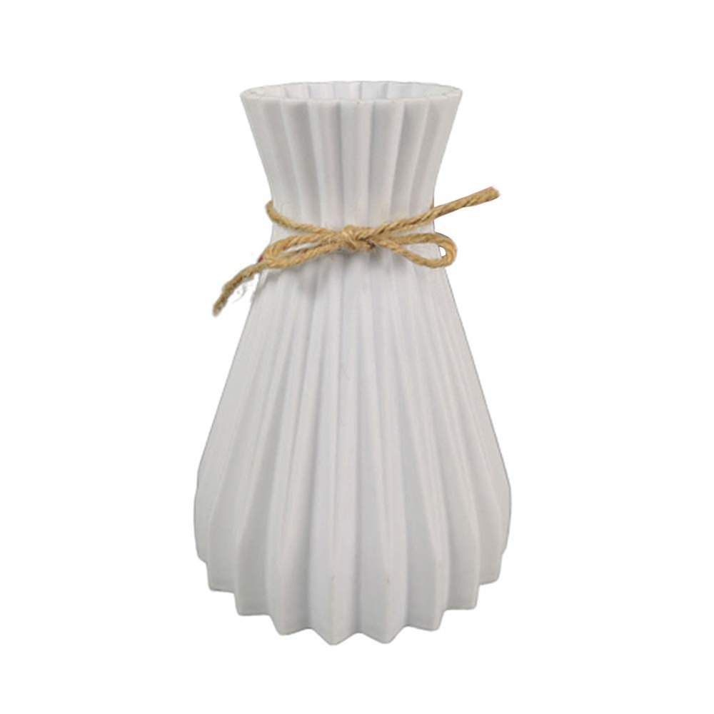 wpOP59NE Vases Decorative Cup Vase Plastic Vase Dried Flower Basket Holder Craft DIY Home Office Party Decoration Vase Home Decoration White