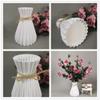 wpOP59NE Vases Decorative Cup Vase Plastic Vase Dried Flower Basket Holder Craft DIY Home Office Party Decoration Vase Home Decoration White view 4