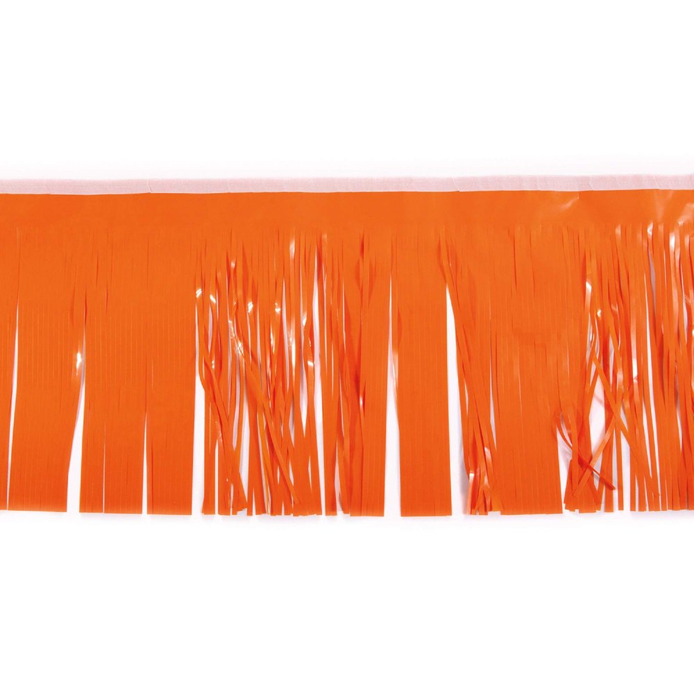 15" x 10' Orange Christmas Fringe Party Streamer