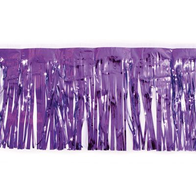 15" x 10' Purple Solid Christmas Fringe Party Streamer
