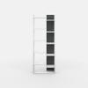 Ada Home Decor Bonaparte Modern White & Anthracite Bookcase 64.17'' H x 23.82'' W x 8.66'' D/Shelving Unit/Bookshelf view 2