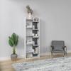Ada Home Decor Bonaparte Modern White & Anthracite Bookcase 64.17'' H x 23.82'' W x 8.66'' D/Shelving Unit/Bookshelf view 3