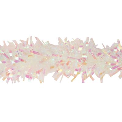 25' x 4" Iridescent Tinsel Christmas Garland - Unlit
