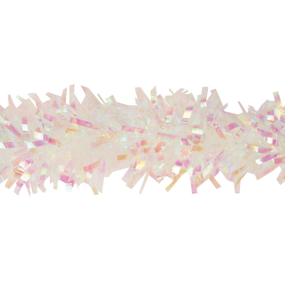 25' x 4" Iridescent Tinsel Christmas Garland - Unlit