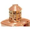 INDIA OVERSEAS TRADING CORP Copper Ship Lamp Large, Red (Port) with Oil Lamp. view 2