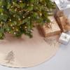 SARO LIFESTYLE Sapin de Nol Collection Beaded Christmas Design Tree Skirt, 72", Silver view 1