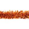 25' Burnt Orange Sparkly Tinsel Christmas Garland - Unlit view 1