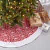 SARO LIFESTYLE Collection Ho Christmas Tree Skirt, 72"", Red (2525.R72R) view 1