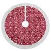 SARO LIFESTYLE Collection Ho Christmas Tree Skirt, 72"", Red (2525.R72R) view 2