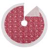 SARO LIFESTYLE Collection Ho Christmas Tree Skirt, 72"", Red (2525.R72R) view 3