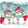 Christmas Snowmen Single Car Garage Door Banner - 7' x 8' view 1