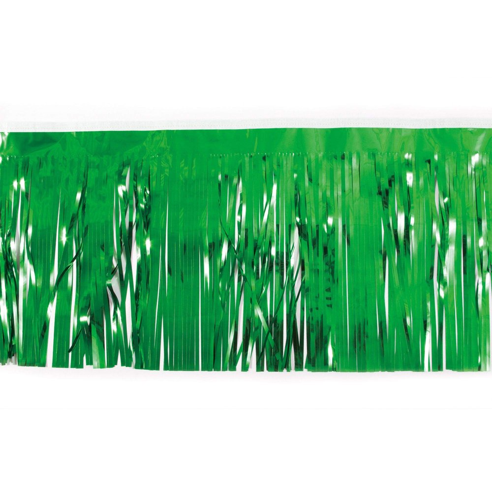 15" x 10' Green Christmas Fringe Party Streamer