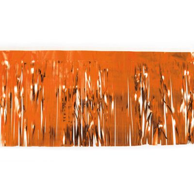 15" x 10' Tiger Orange Christmas Fringe Party Streamer