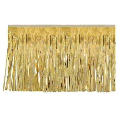 15" x 10' Gold Christmas Fringe Party Streamer