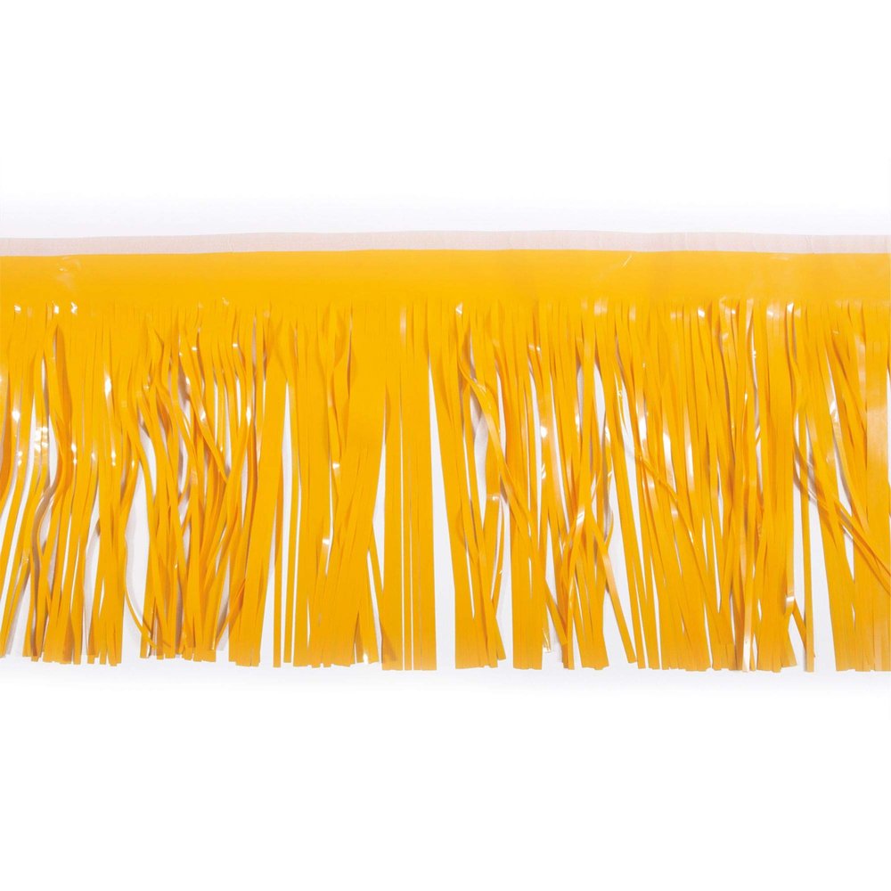 15" x 10' Canary Yellow Christmas Fringe Party Streamer
