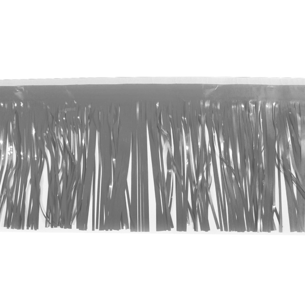 15" x 10' Gray Christmas Fringe Party Streamer