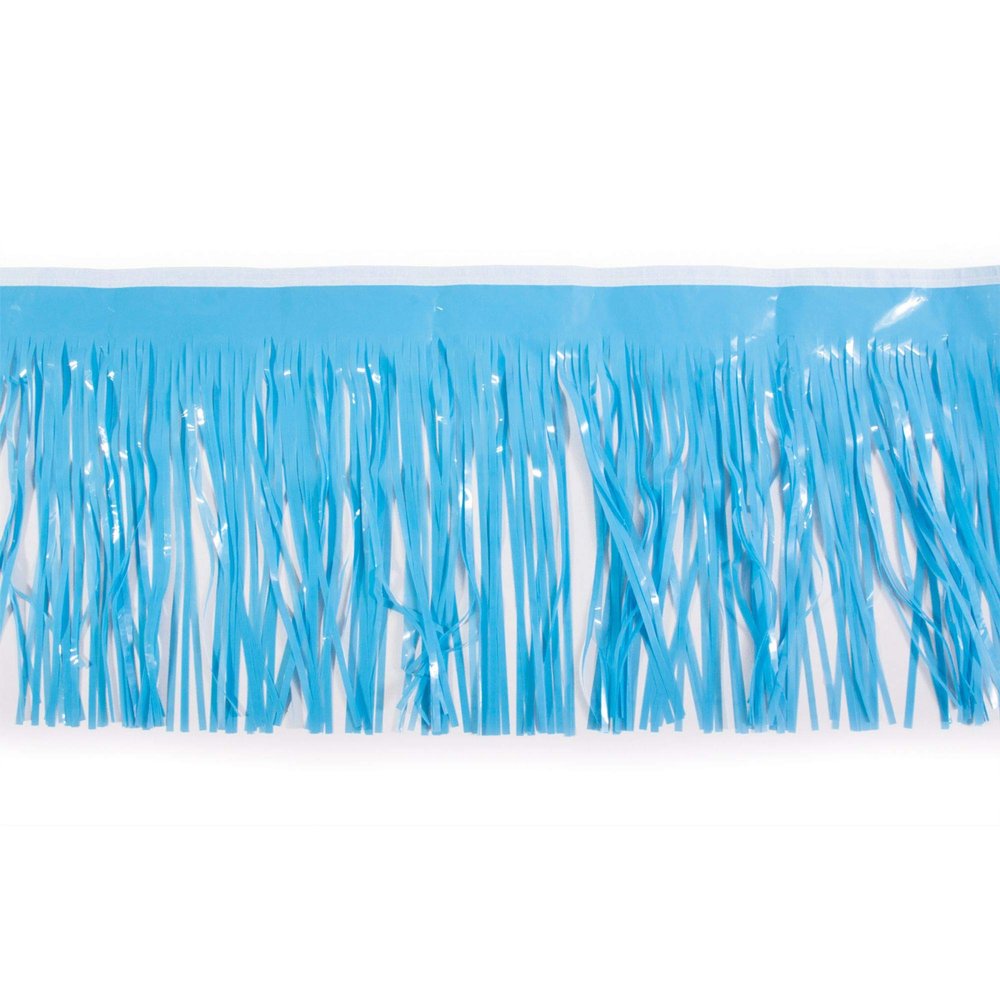 15" x 10' Sky Blue Christmas Fringe Party Streamer