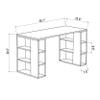 Ada Home Decor Dixon Home-Office-desks, 29.53'' H x 55.12'' W x 23.62'' D, White & Light Mocha view 2