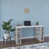 Ada Home Decor Dixon Home-Office-desks, 29.53'' H x 55.12'' W x 23.62'' D, White & Light Mocha view 4